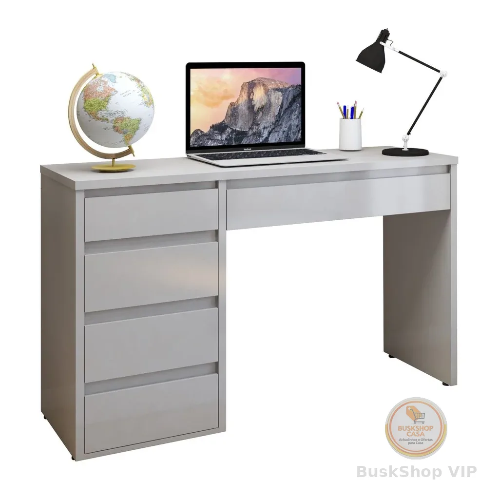 Escrivaninha 100% Berlim 5 Gavetas 136cm Yescasa Off White Off White