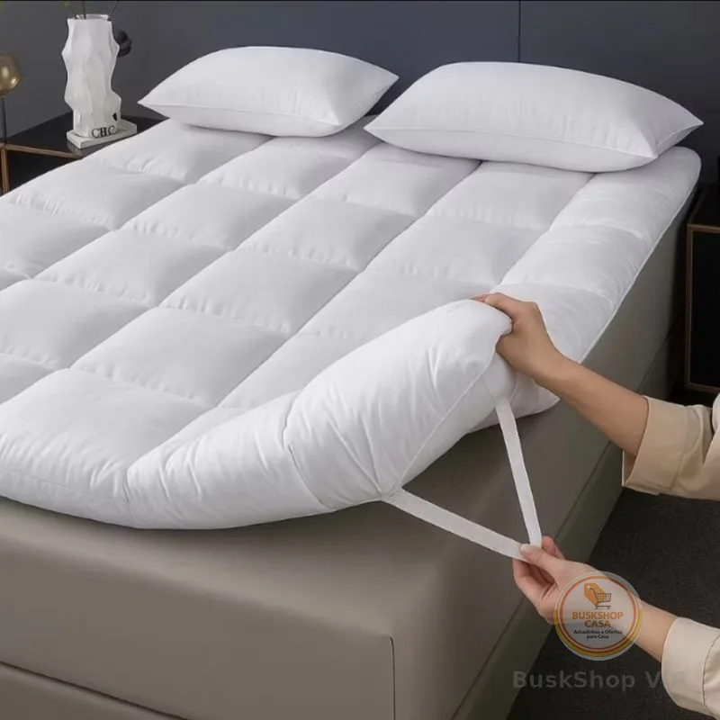 Pillow top cama solteiro, casal, Queen e king box protetor de colchão Toque de pluma 400 fios.