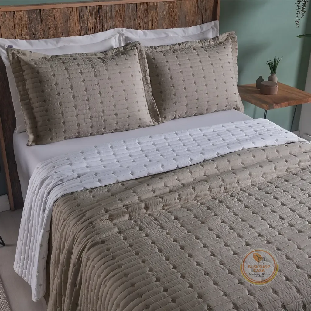 Cobre Leito Solteiro Casal Queen King 200 fios Dupla Face Bordado Luxo Decor