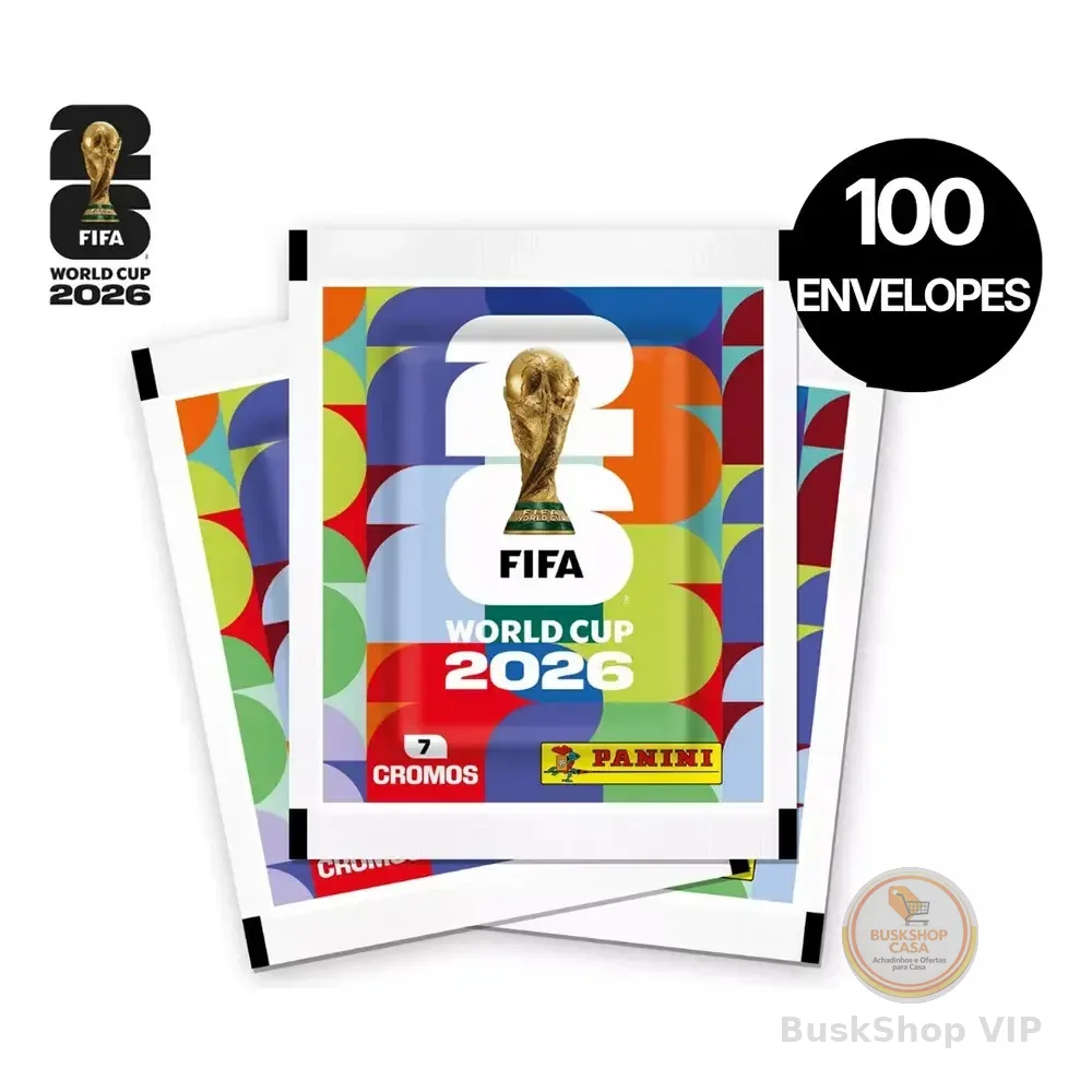 100 Envelopes Figurinhas Copa Do Mundo 2026 Original Panini