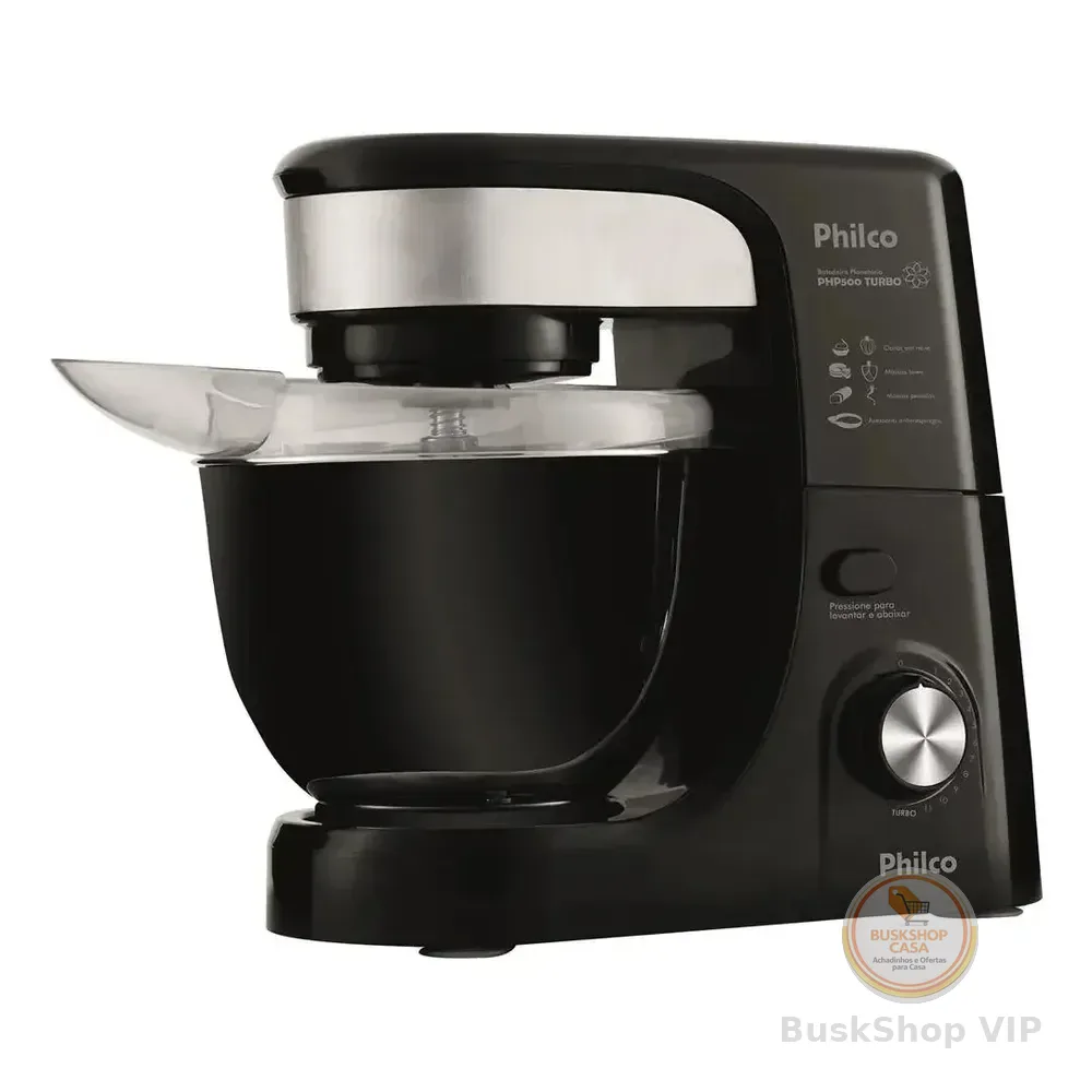 Batedeira Planetária 12 Veloc Php500 500w Preta Philco