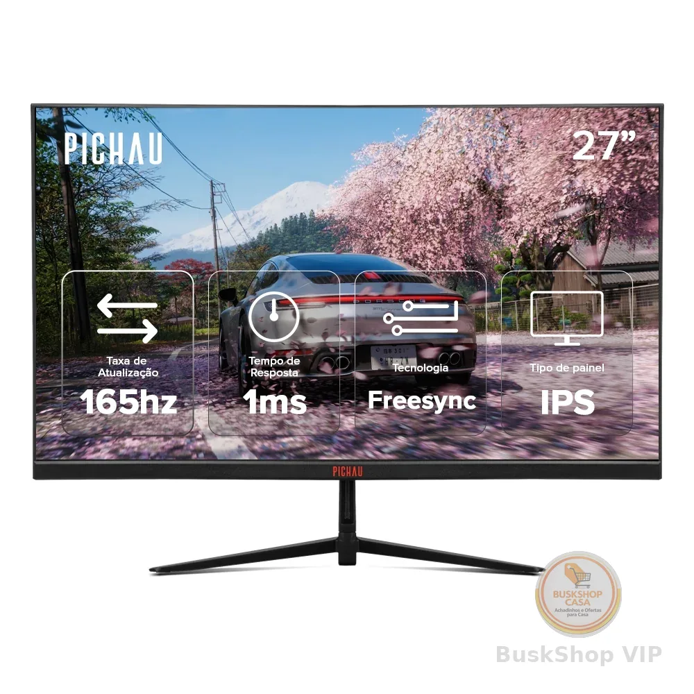 Monitor Gamer Pichau Athen V3S, 27 Pol, IPS, QHD, 1ms, 165Hz, FreeSync, HDMI/DP, PG-ATH27V3S-BL01