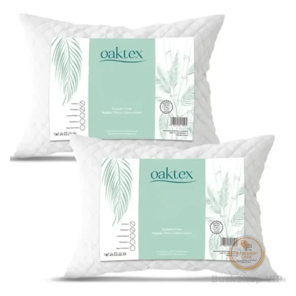 C/2 Travesseiros Luxo Matelado Fibra Antialérgica 50x70 Branco