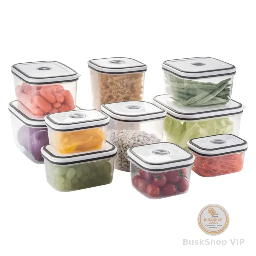KIT POTES DE PLÁSTICO HERMÉTICO 10 UNIDADES TRANSPARENTE ELECTROLUX