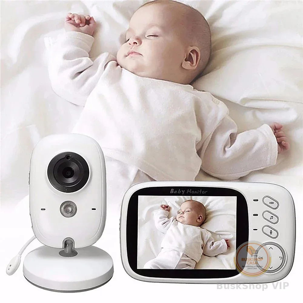 Baba Eletrônica VB603 Câmera Monitor Visão Noturna Áudio Sensor de Temperatura