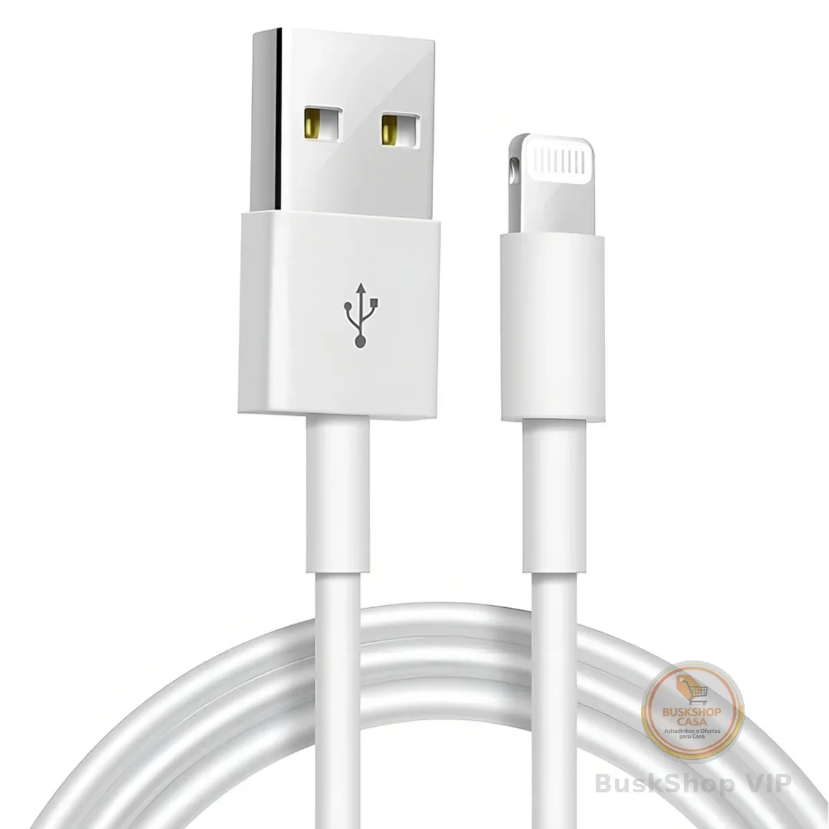 Cabo USB para Lightning Reforçado 1M, Compatível com iPhone 6 7 8 X Xs 11 Se 12 Xr 13 14 Pro Max – Carregamento Turbo e Transferência de Dados