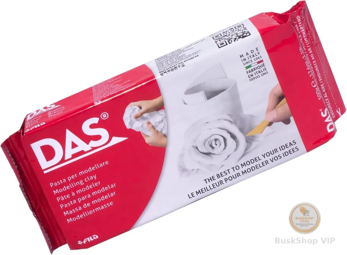 DAS, Massa para Modelar, Branco, 500g