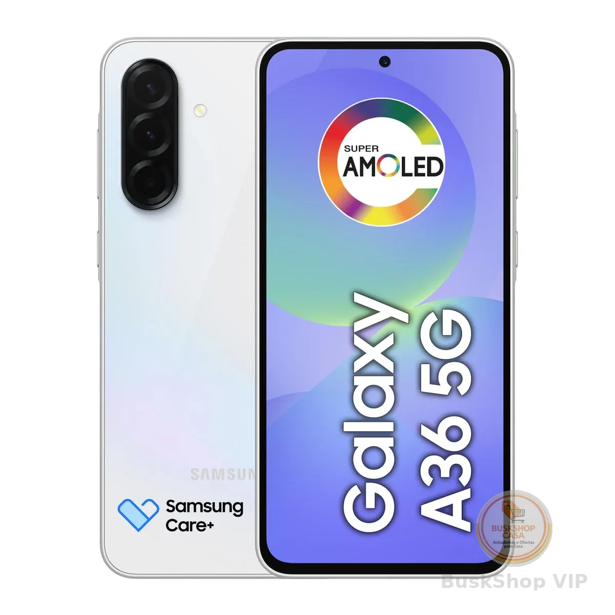 Celular Samsung Galaxy A36 5G 256GB, 8GB RAM, Recursos AI (Branco)