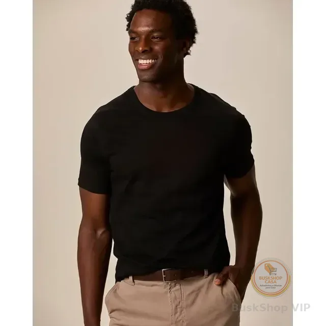 Camiseta Básica Malwee Gola Redonda Masculina Algodão Casual