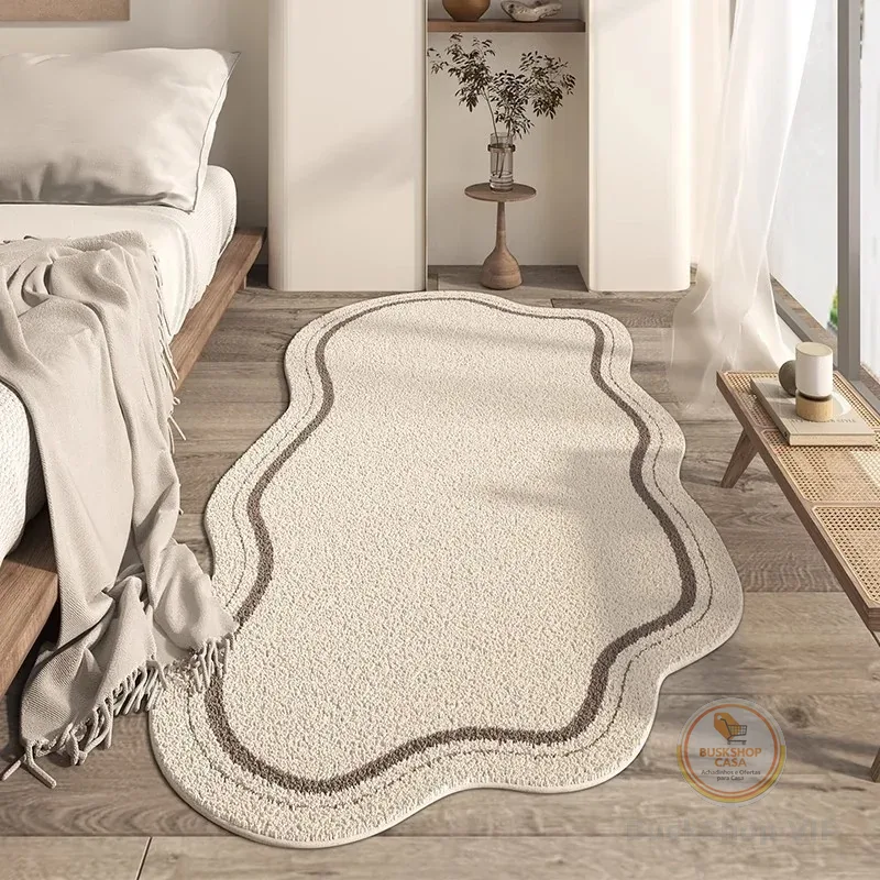 Tapete Longo de Imitação para Quarto, Cabeceira de Caxemira Macia e Resistente a Manchas, Decoração de Sala de Estar