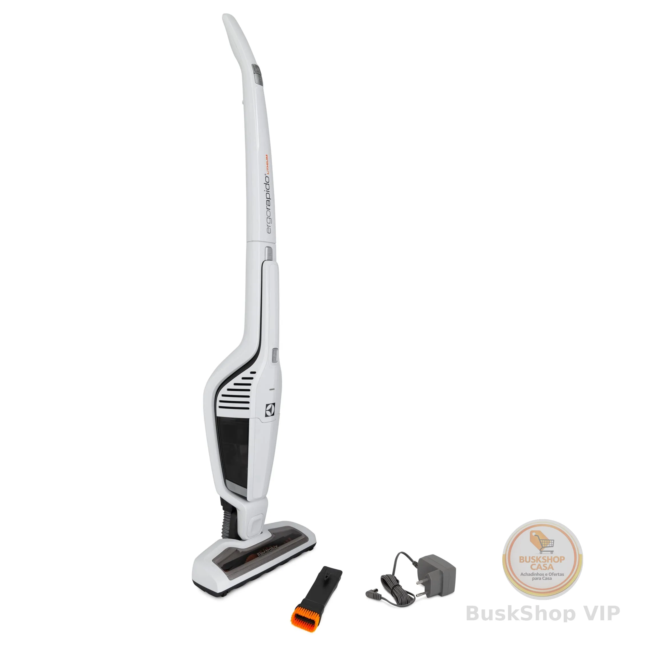 Aspirador de Pó vertical bateria Ergorapido 2 em 1 Electrolux 21min 2 velocidades capacidade 460Ml ERG21 Bivolt Branco