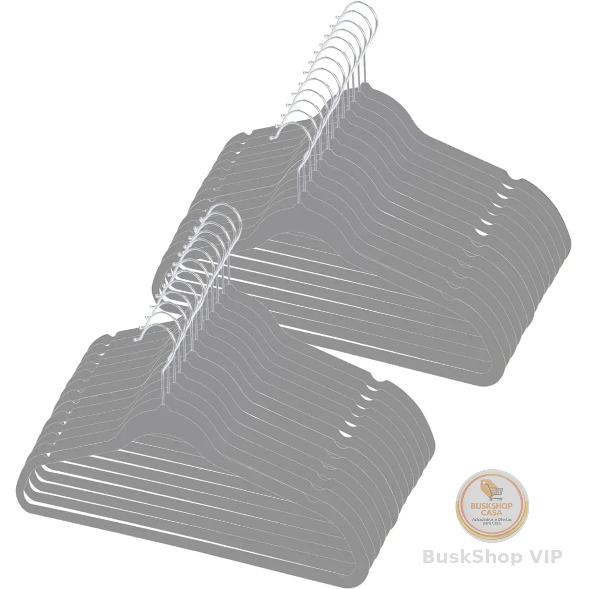 Kit 30 Cabides de Veludo 360° Antideslizante Kit Cabide para Roupas Camiseta Calça