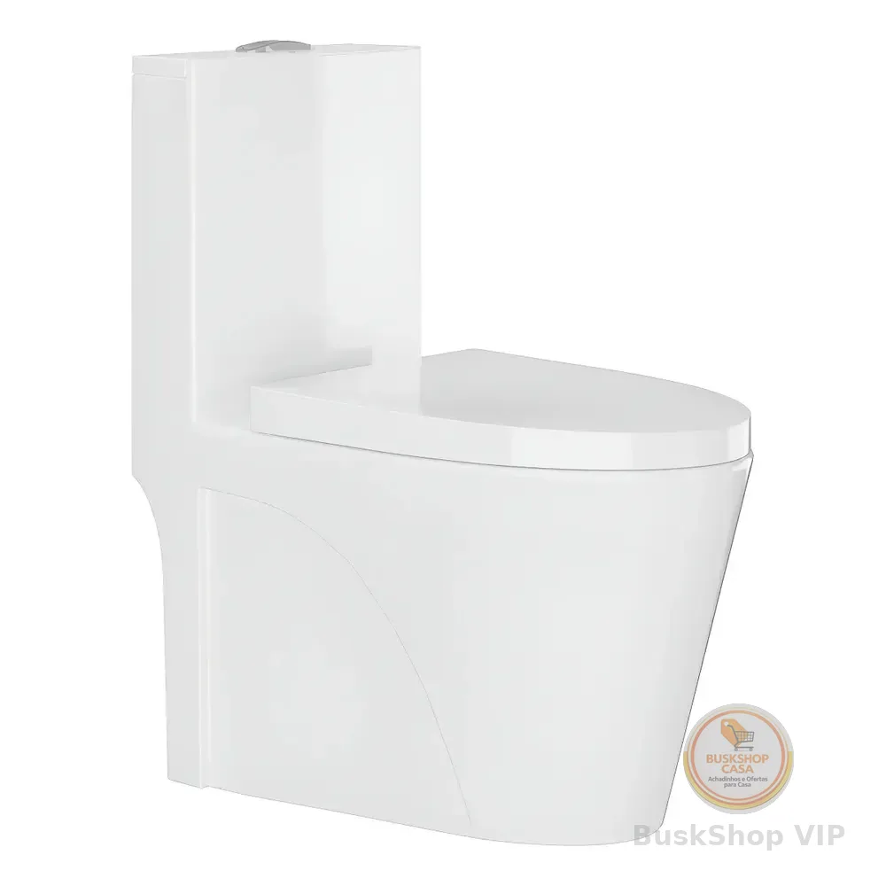 Vaso Sanitário Monobloco Caixa Acoplada Completo - Privada Cor Branco - Vab0002