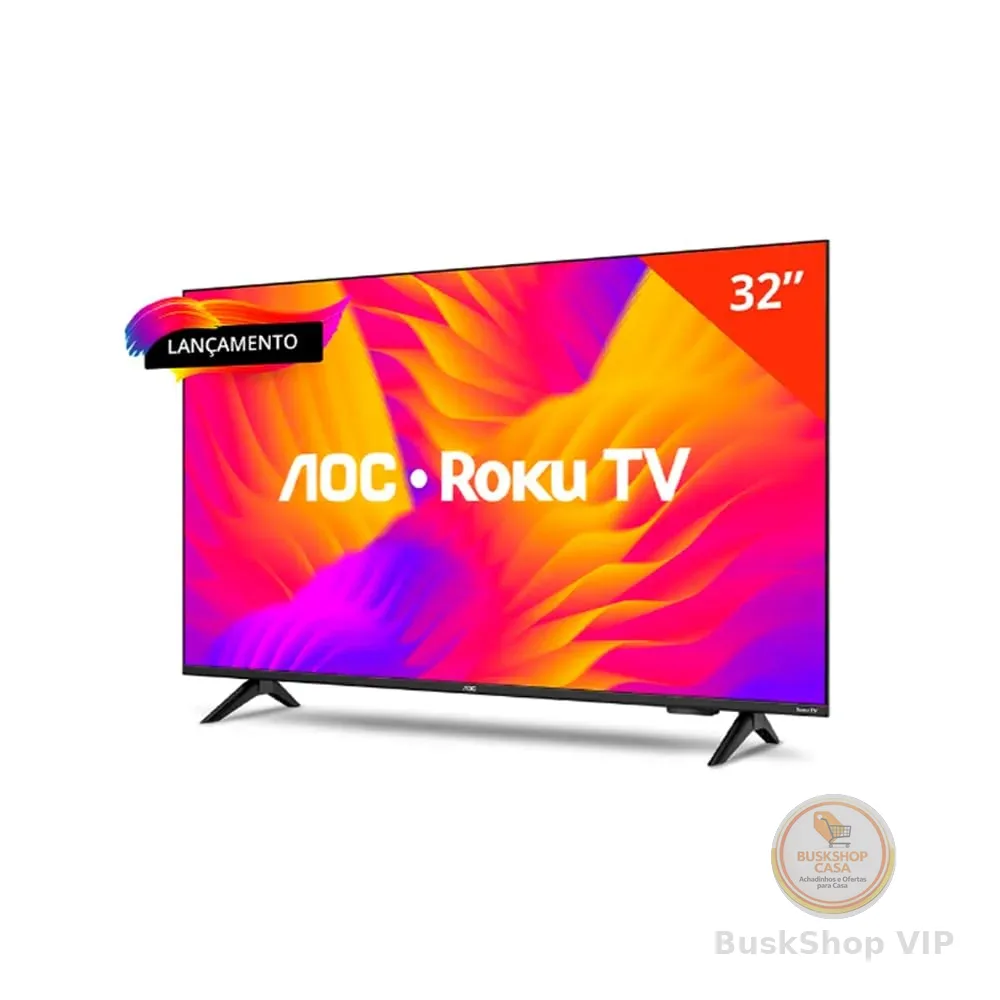 Smart TV LCD LED AOC 32" HD | 32S5155/78G, Wi-Fi, Quad Core, Dolby Áudio, 60 Hz