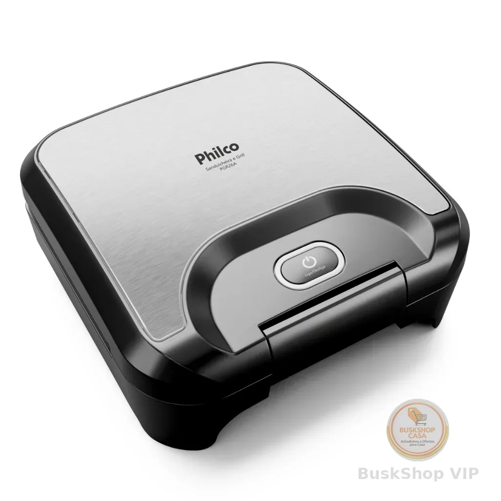 Sanduicheira E Grill Philco 2 Em 1 Inox 800W 127V PGR26A