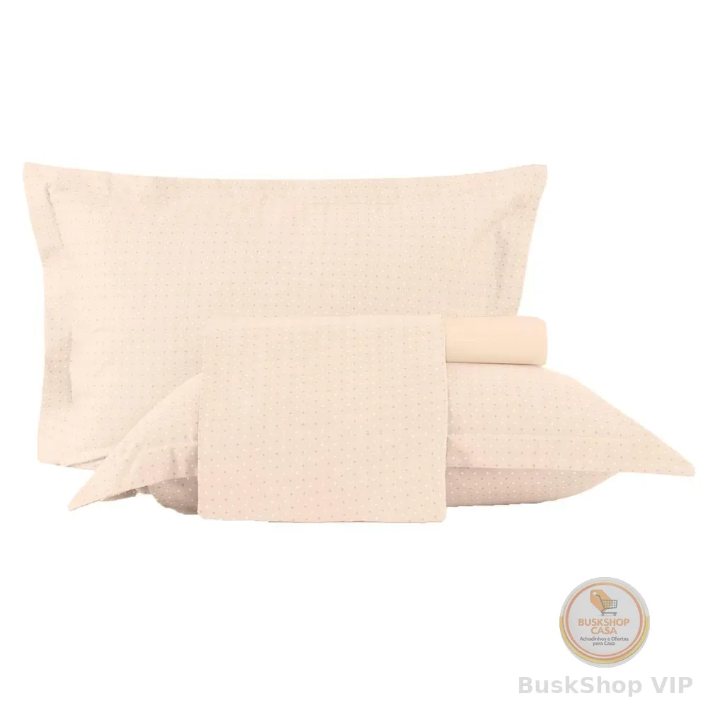 Jogo de Cama Queen 4 Peças Altenburg Toque Acetinado Play Bege