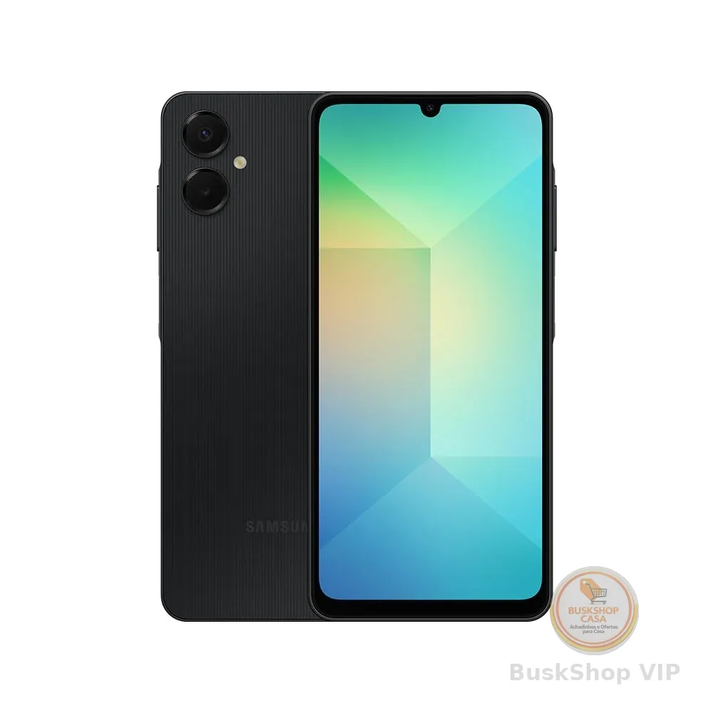 Celular Samsung Galaxy A06 5G 128GB, 4GB, IP54, Tela 6.7" - Preto