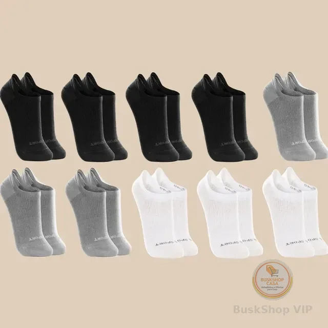 Kit 10 Pares De Meias Lupo Soquete Invisível Sport