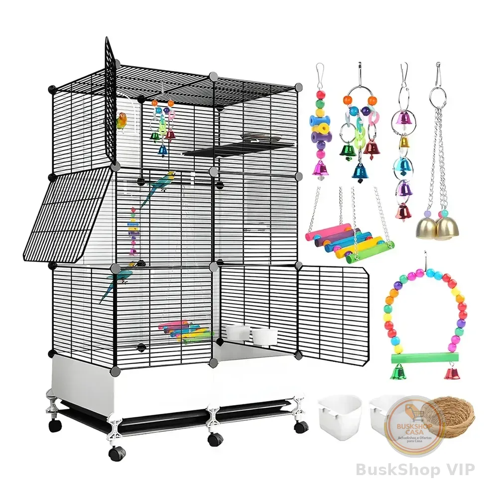 Viveiro Grande Para Calopsita Papagaio Ringneck Aves Luxo