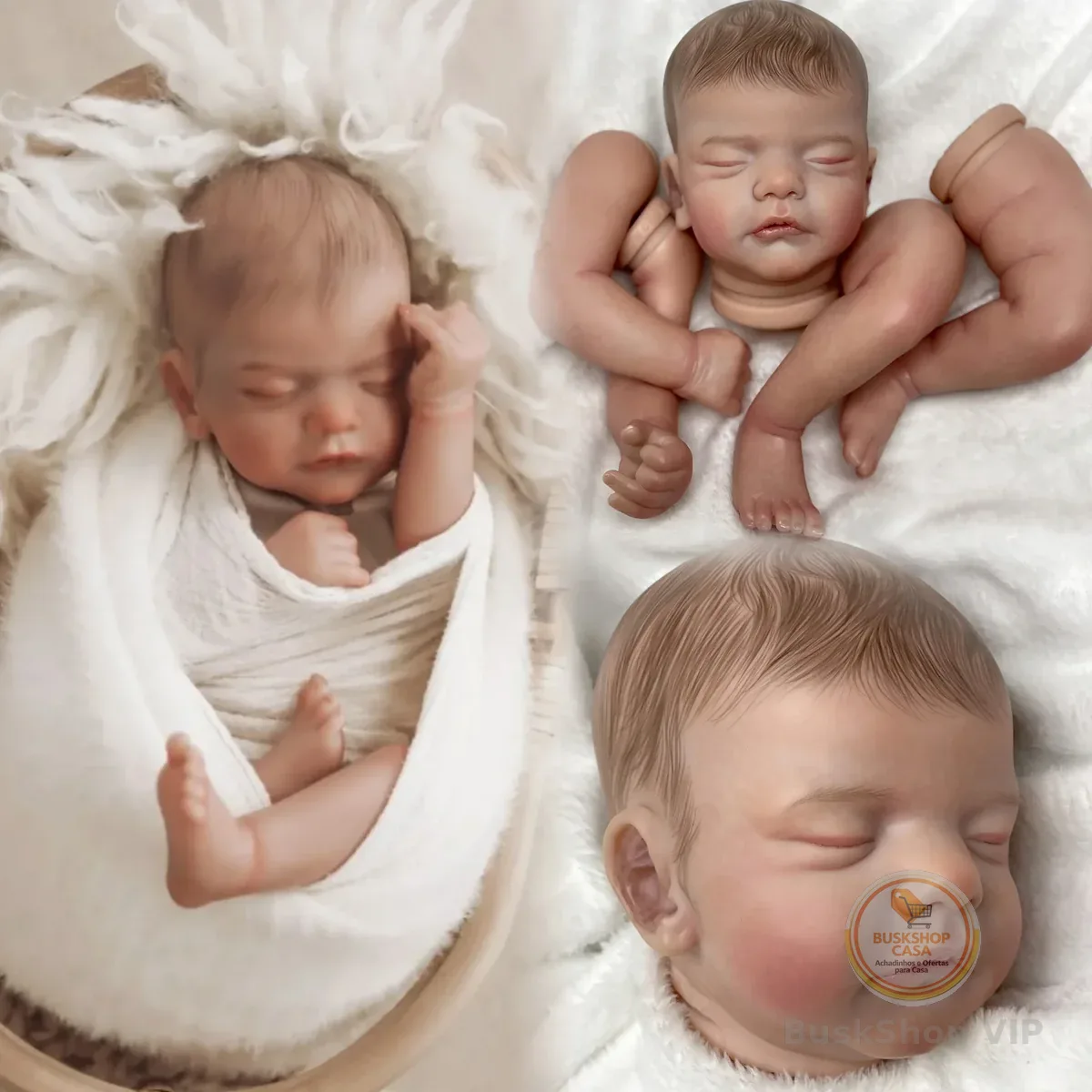 18 "sam reborn bebê bonecas kits pintados à mão smontados peças de vinil macio realista kit boneca reborn brinquedos para a família