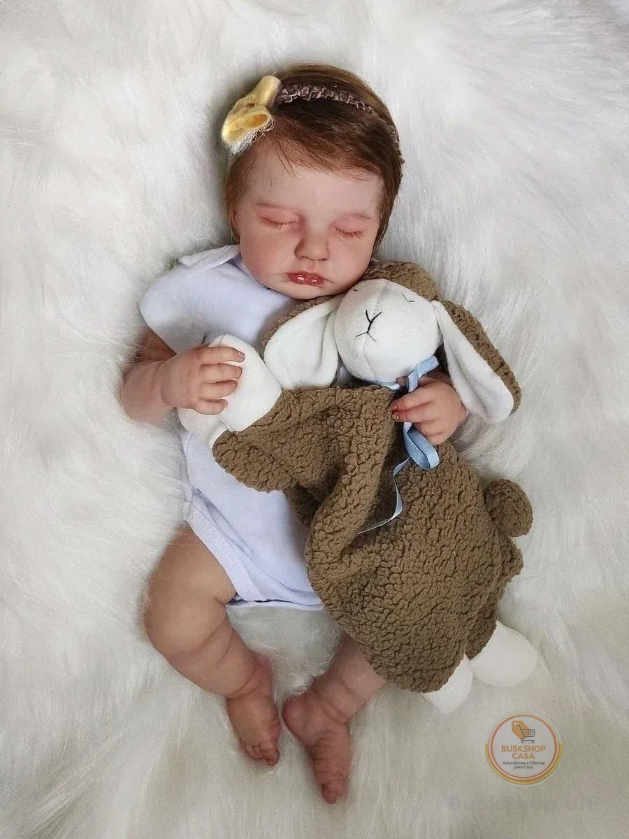 19 Polegada terminado reborn bebê bonecas loulou vinil completo ou pano corpo mão-raizado cabelo 3d pele veias visíveis para meninas presente