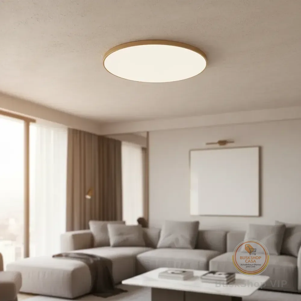 Luminária Plafon Led 38cm 36w Teto Sobrepor Sala