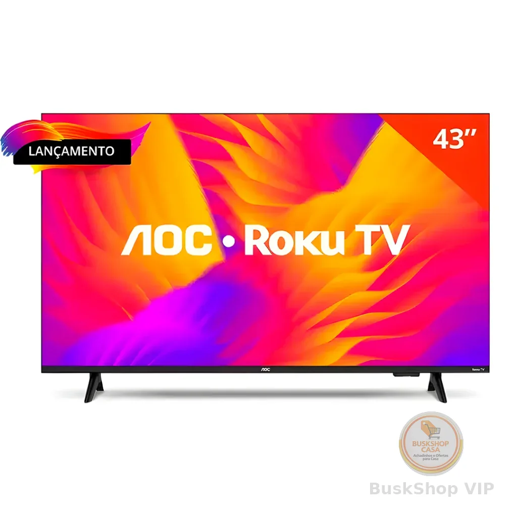 Smart TV AOC 43" 43S5155/78G Full HD LED Wifi Roku USB HDMI