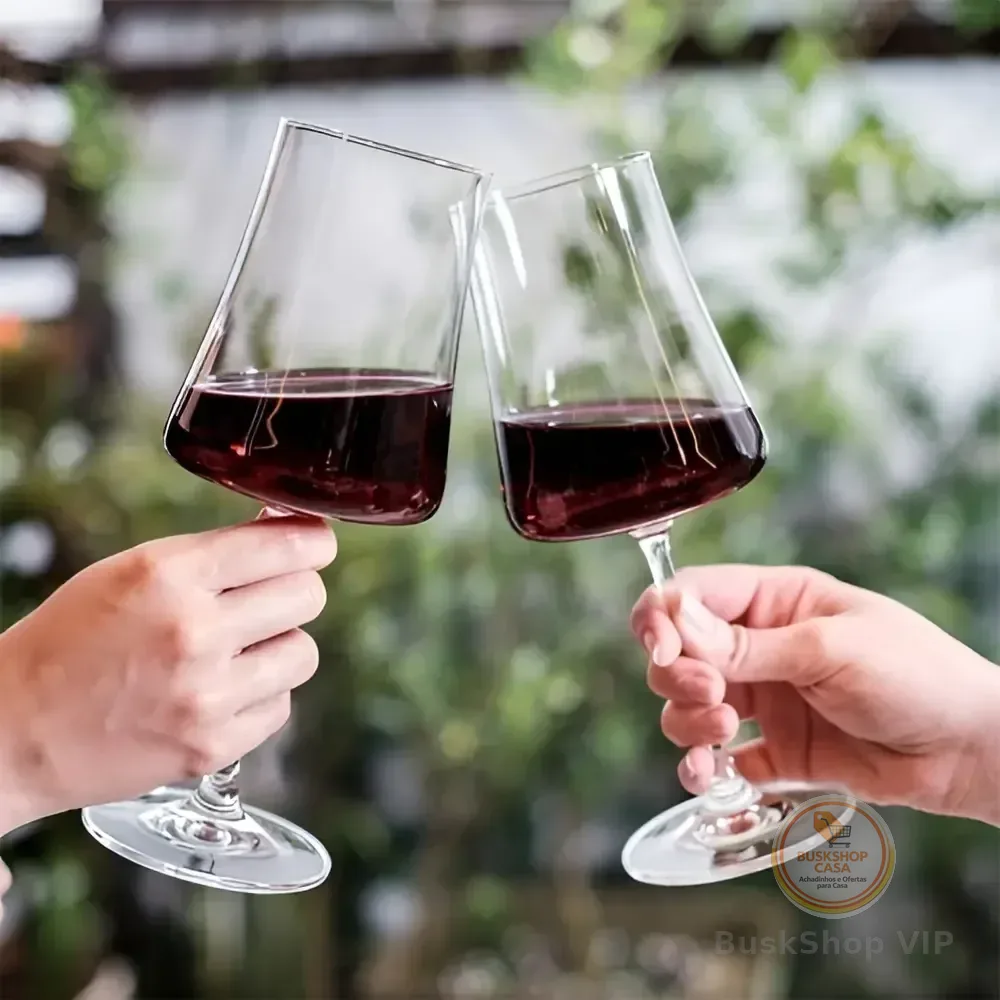6 Taças Cristal Vinho 460ml Linha Xtra Titanio Cor Transparente