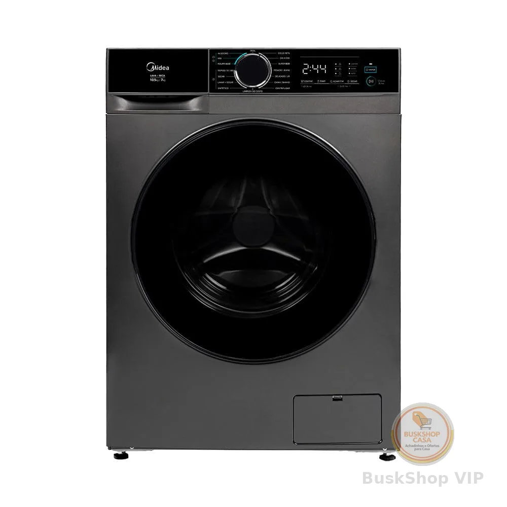 Lava e Seca 10,5kg Titanium Inverter Midea 220v