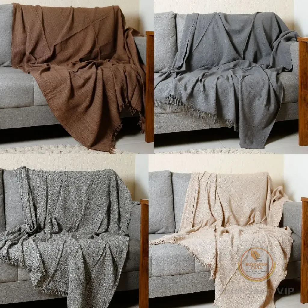 Manta Para Sofá Super King 4,00 x 1,80 100% Algodão Decoração Gigante