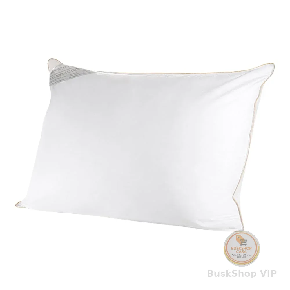 Buddemeyer Travesseiro 50x70cm, Toque de Pluma Algodão Branco