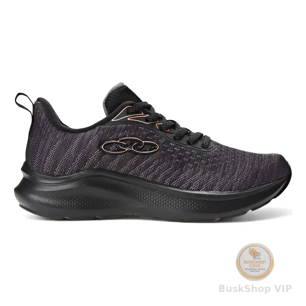 Tênis Casual Feminino Nyx Olympikus Preto/chumbo/rosa Texturizado 37 Br