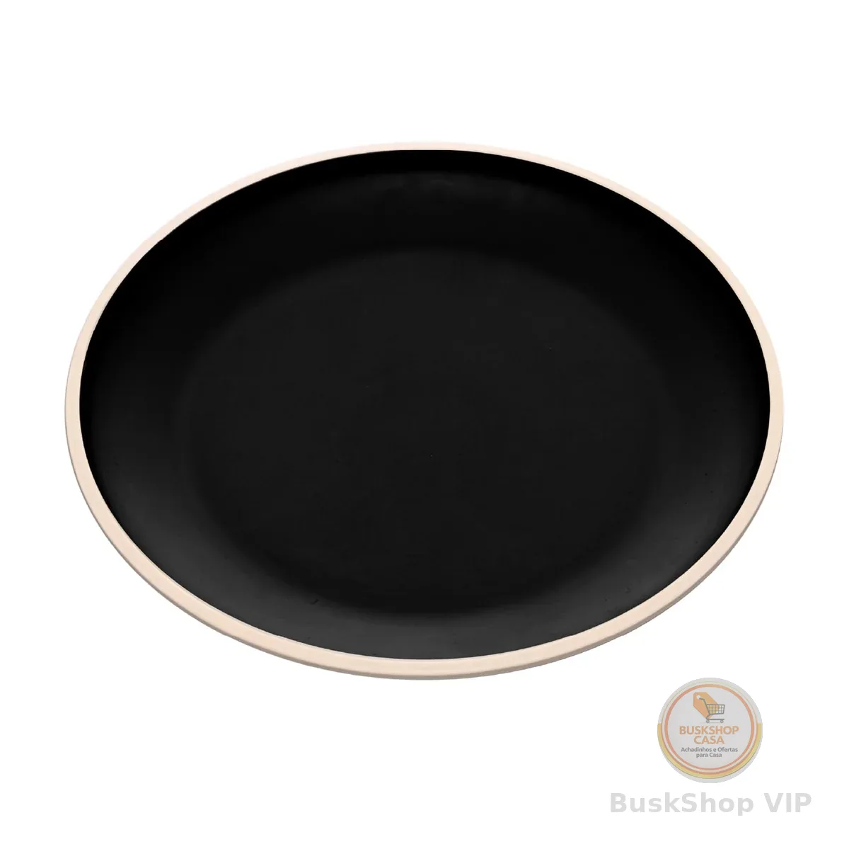 WOLFF - Prato Raso de Melamina Class Preto 27cm