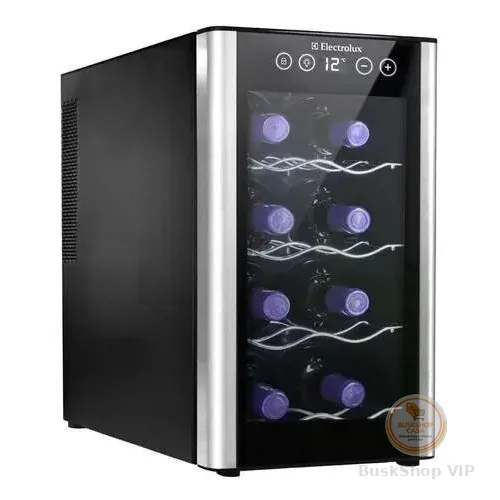 Adega de Vinho Climatizada Electrolux 8 garrafas Uma Porta Acabamento em Alumínio (ACB08)
