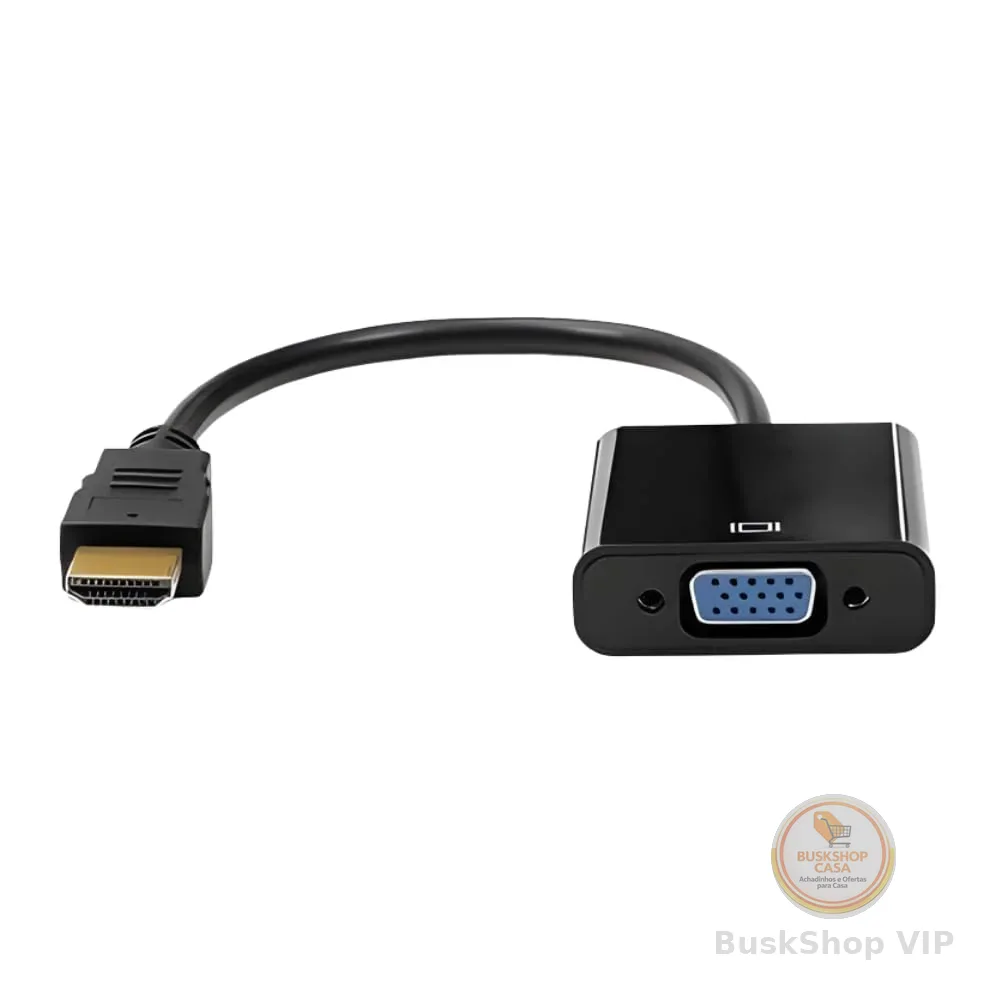 PlusCable Cabo Adaptador de video HDMI Macho para VGA Femea ADP-HDMIVGA10BK