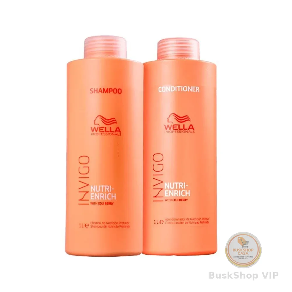 Kit  Wella Professionals Invigo Nutri-Enrich Shampoo e Condicionador 1L (2 Produtos)