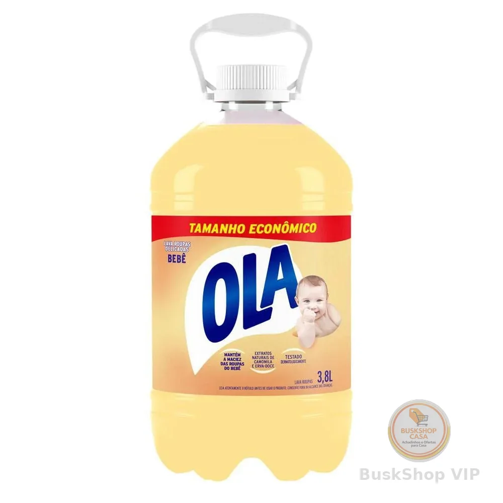 Sabão Líquido Ola Bebê para Roupas Finas e Delicadas 3,8l