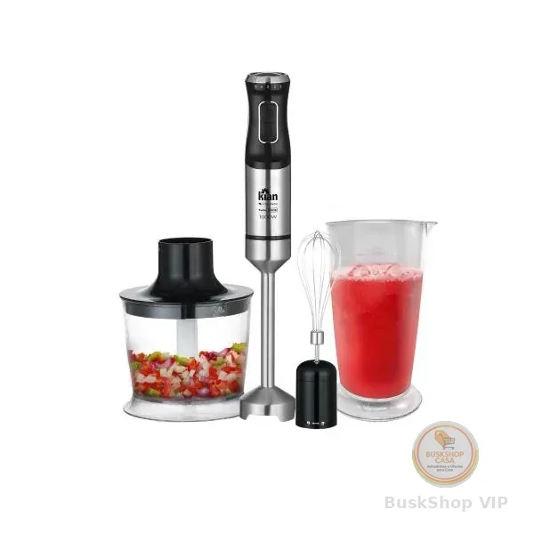 Mixer Turbo Processador 3 em 1 Aço Inox 1000W Preto Kian 127V