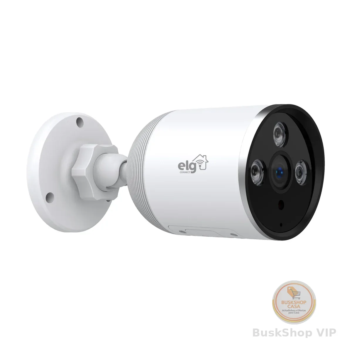 ELG, SHCF601, Câmera Externa Full Color 1080P IP65, Lente 3.6mm, Grava Full HD 1080p, Inteligente, Wi-Fi, Protocolo ONVOF, Perfil S, Branco