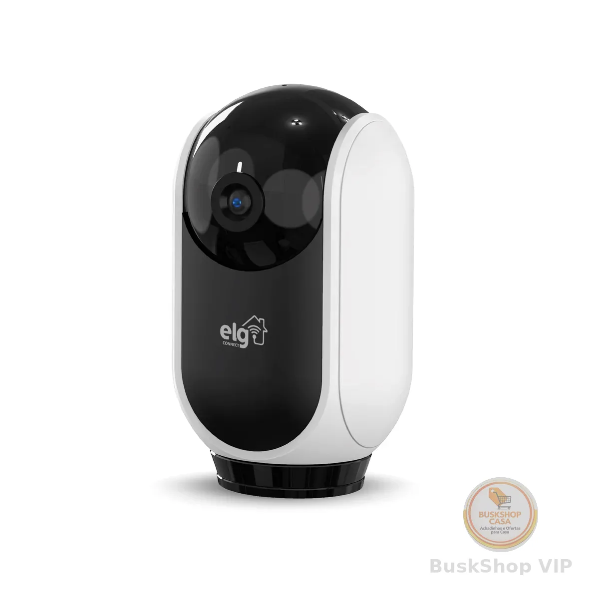 ELG, SHCR600, Câmera Robô 360° Full HD 1080P Inteligente, Conexão WI-FI 2.4GHz, Compatível com Alexa, Áudio Bidirecional, Zoom Digital 6x, Branco