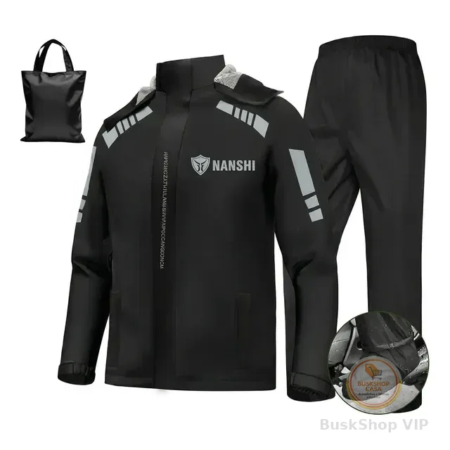 Capa De Chuva Roupa Conjunto Para Motoqueiro Reforçada Kit