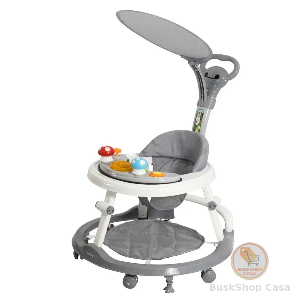 Andador Infantil Para Bebê Com Capota e Brinquedo Musical - Kababy