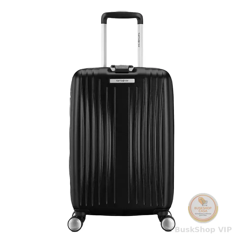 Mala De Bordo Viagem Quartz Samsonite Pequena Preta Lisa