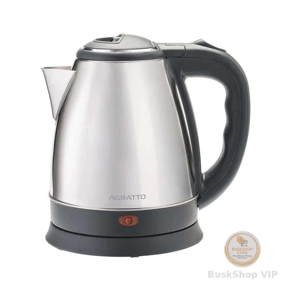Agratto 784 - Chaleira Eletrica Inox, 220v, 1,8 Litro, Preto/inox