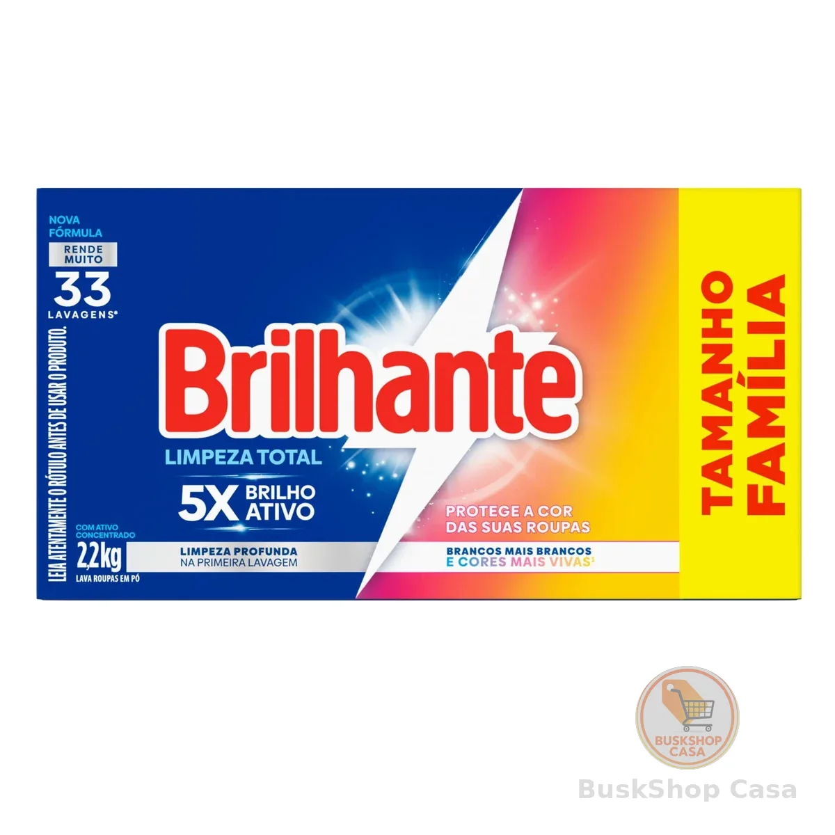 Brilhante Limpeza Total - Sabão Em Pó 2 2Kg