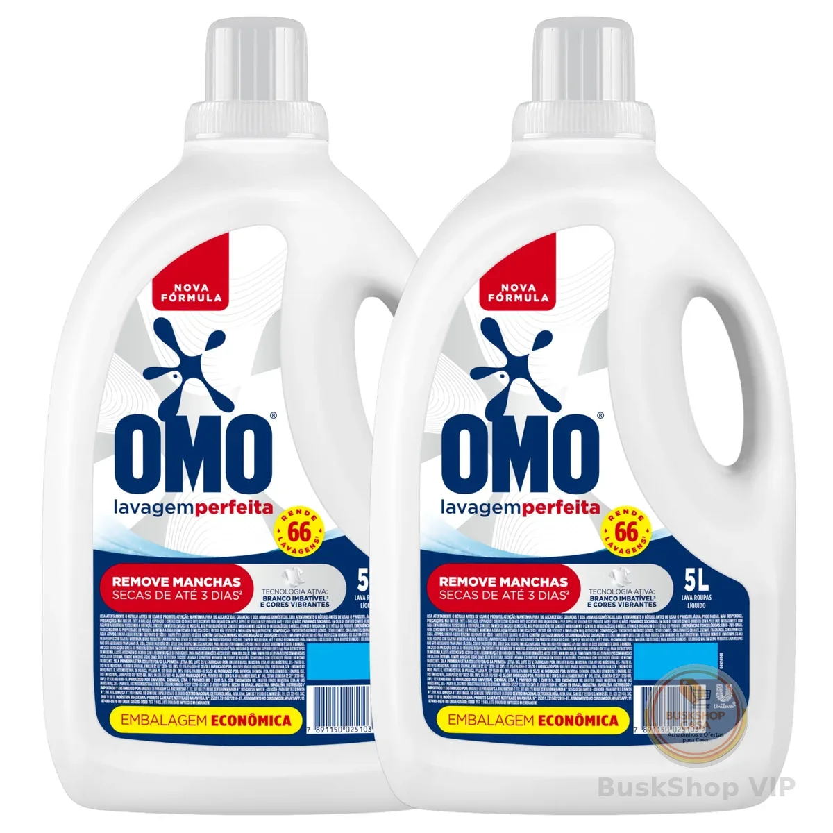 Omo Sabão Líquido 2 Unidades Lavagem Perfeita 5L