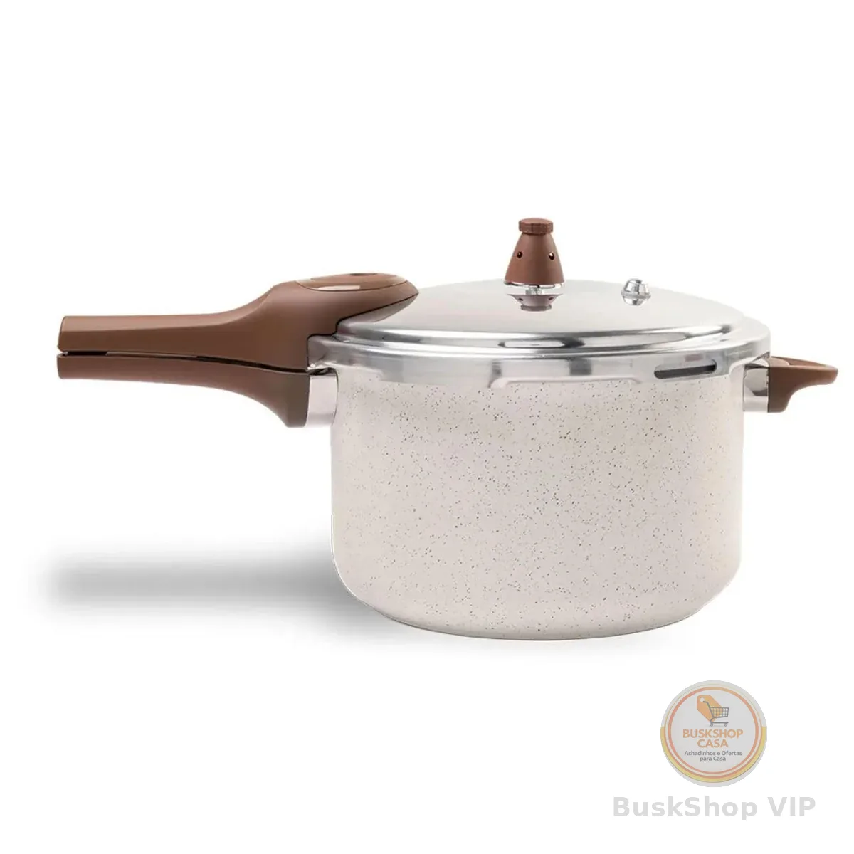 Panela de Pressão Pressure 6,8L Ceramic Life Antiaderente com Fundo de Indução Brinox - Vanilla