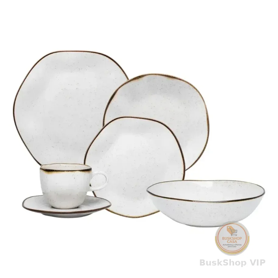 Aparelho De Jantar 30 Peças Ryo Maresia + Saladeira 26cm