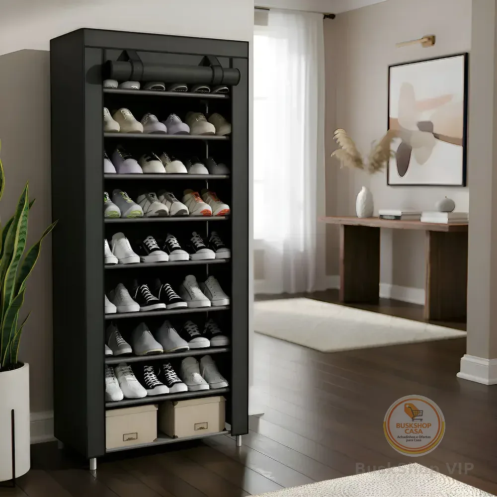 Sapateiras Organizador De Sapatos Com 9 Prateleiras Tnt