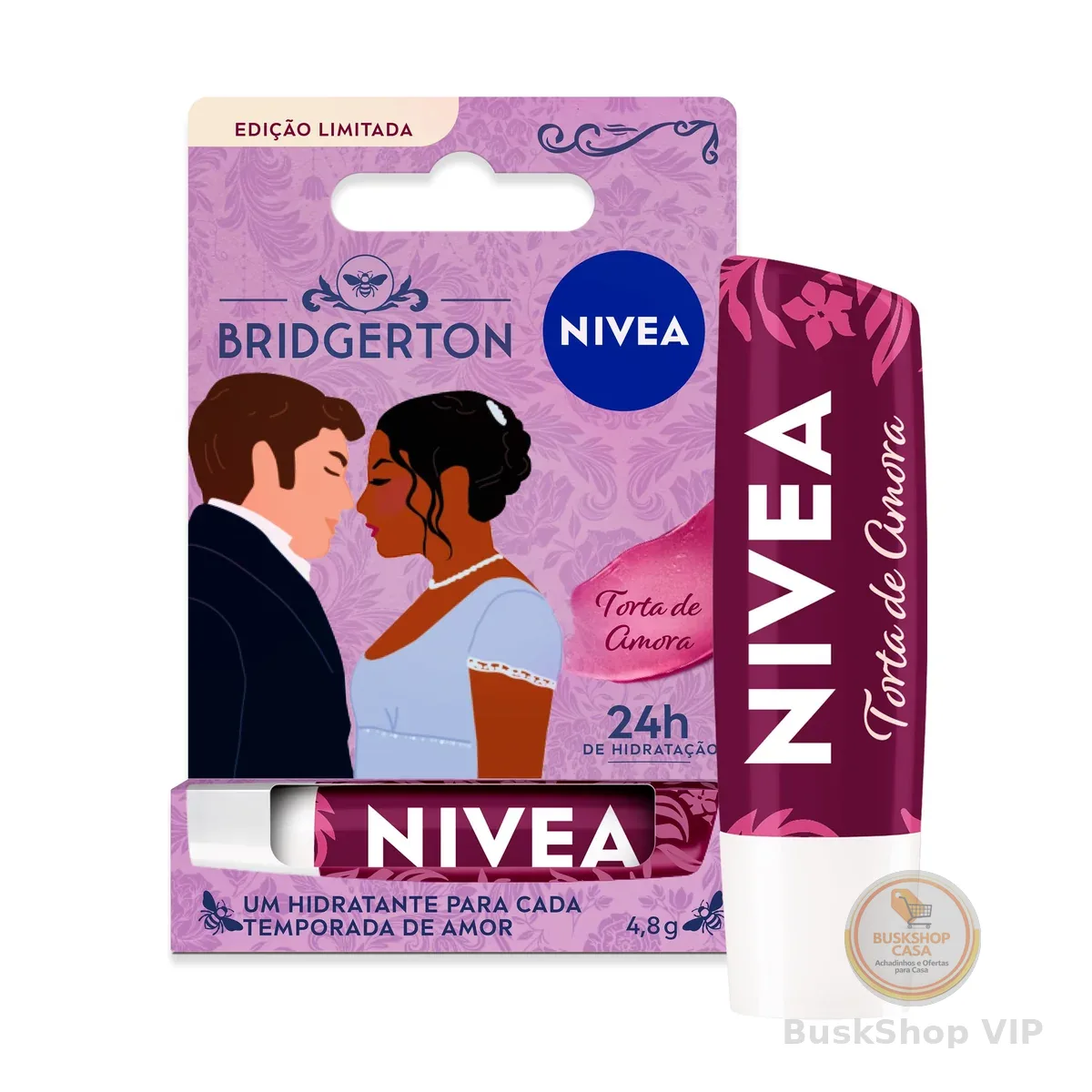 NIVEA Hidratante Labial Torta de Amora Ed. Limitada Bridgerton 4,8g
